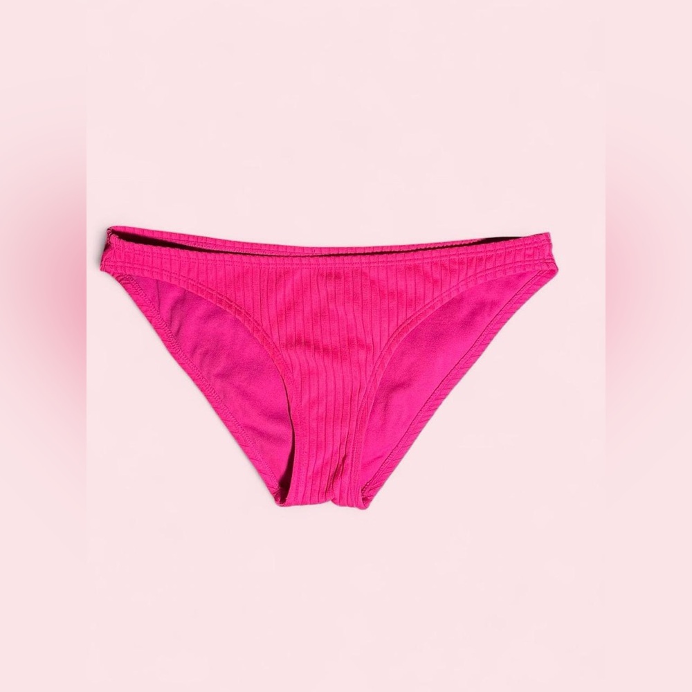 Xhilaration Hot Pink Ribbed Bikini Bottom